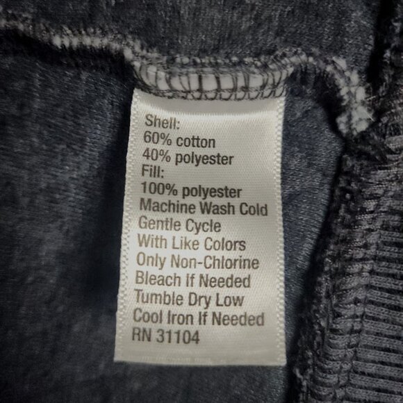 Crown & Ivy Quilted Gray 1/4 Zip Pullover Men’s Size XXL w/Leather Pull Accent - Picture 5 of 8